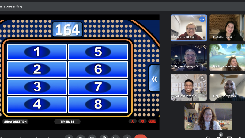 Our team across the country playing Family Feud for a cause